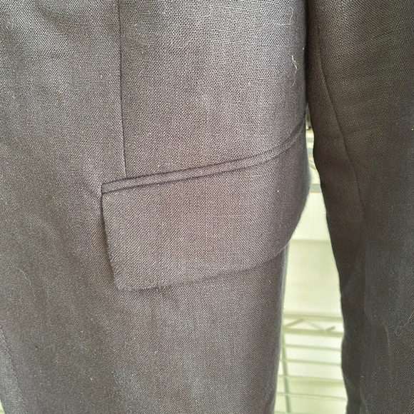 J. Crew 100% linen navy blue blazer suit jacket women's size 4 - Picture 2 of 6